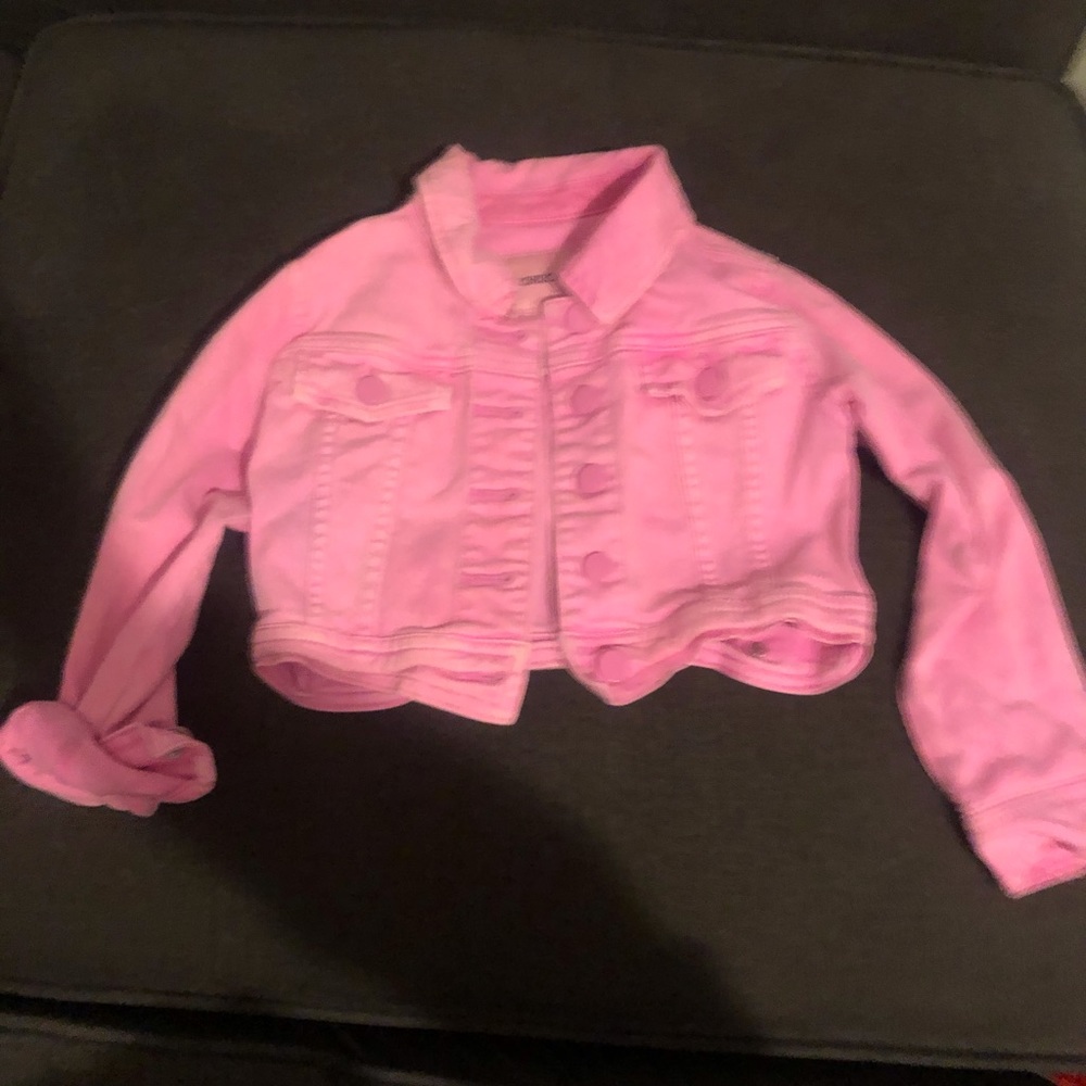 Girls Pink Denim Jacket sz 4/5